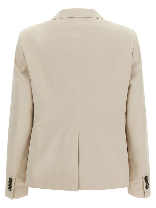 Beige Cotton Blazer
