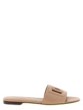 Beige Calfskin Slides