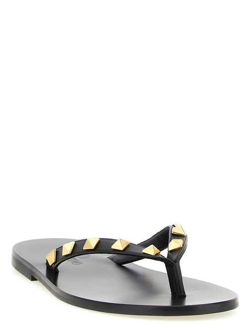 Black Calfskin Slides