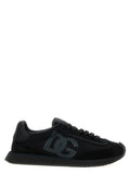 Black Calfskin Athletic Sneakers