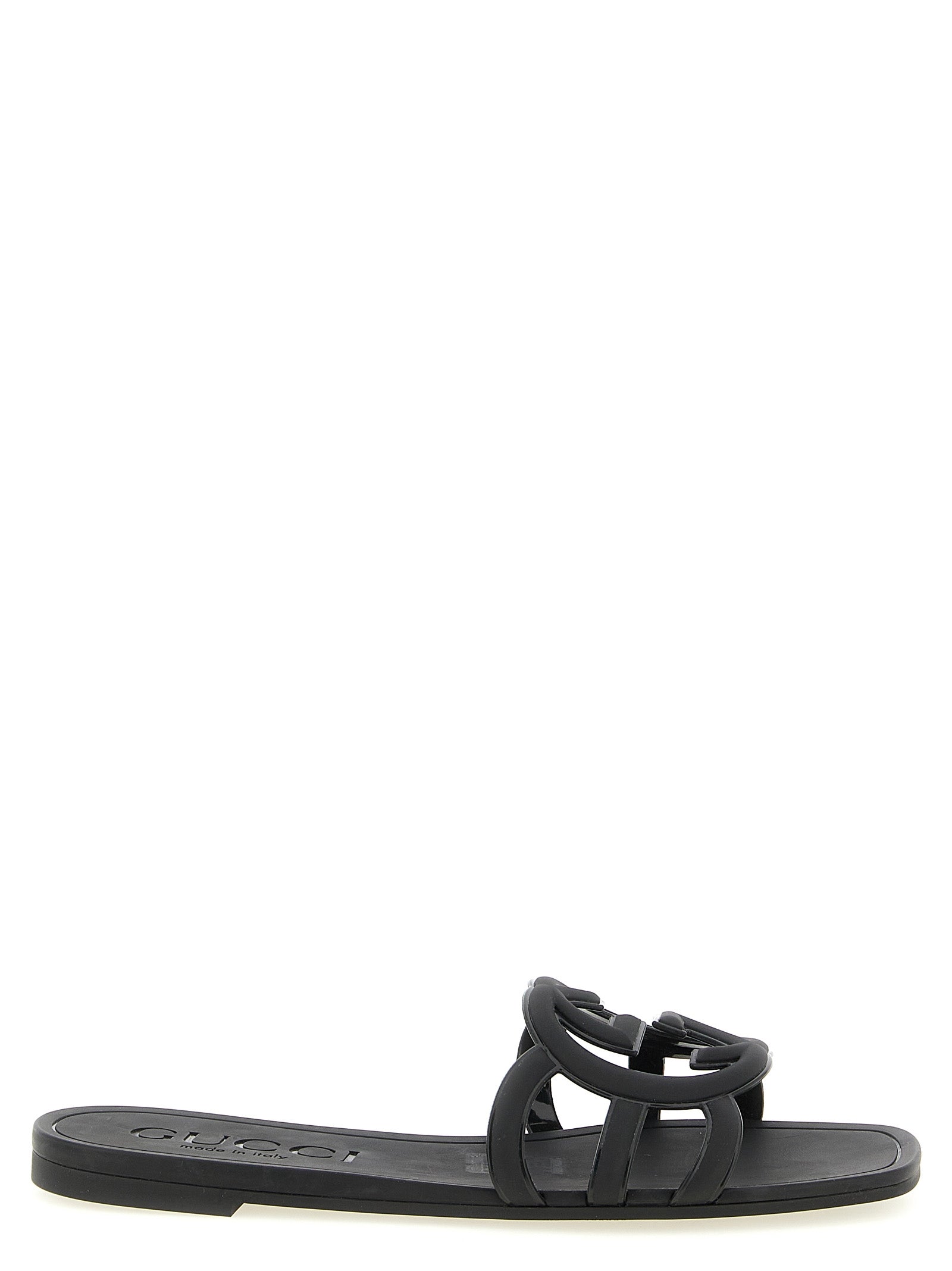 Black Rubber Slides