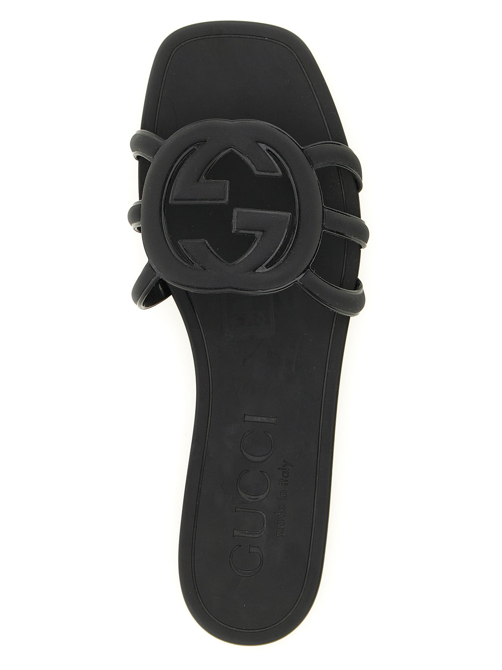 Black Rubber Slides