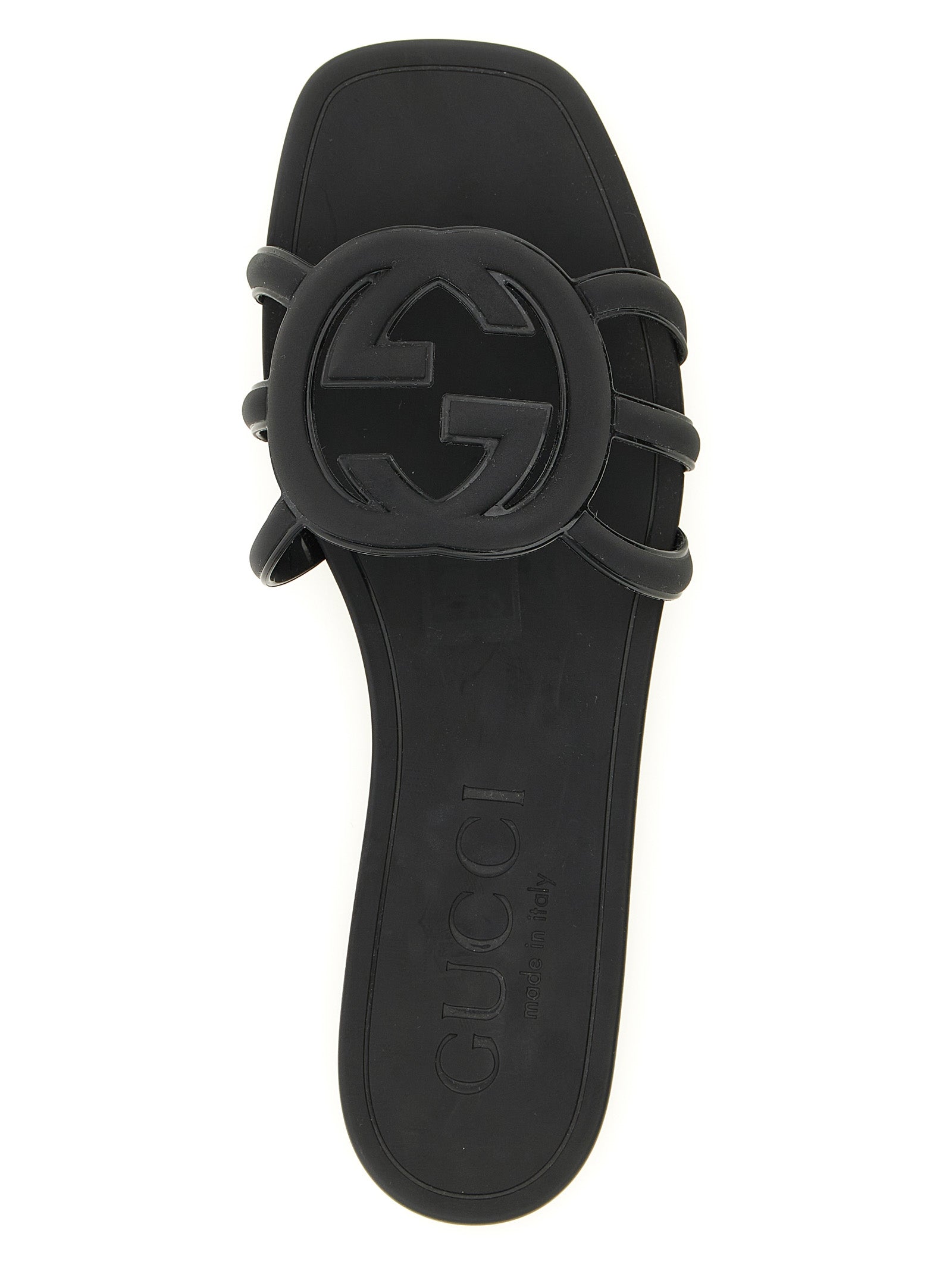 Black Rubber Slides