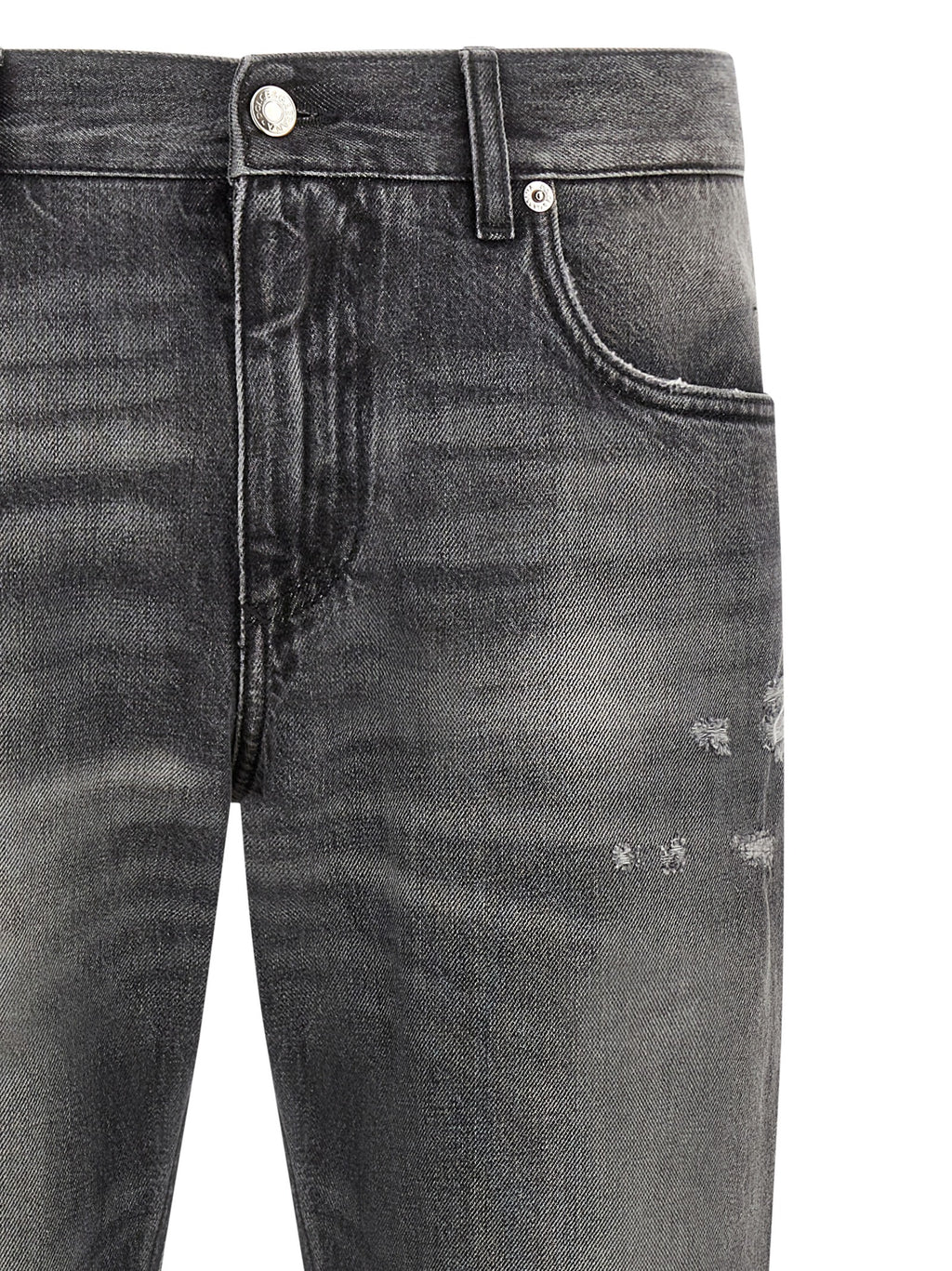 Gray Cotton Jeans Denim