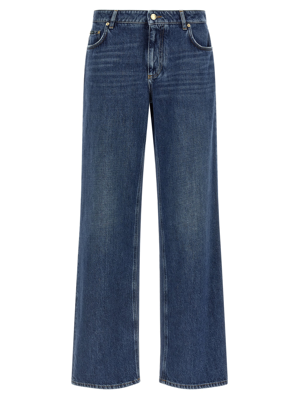 Blue Cotton Relaxed Fit Jeans