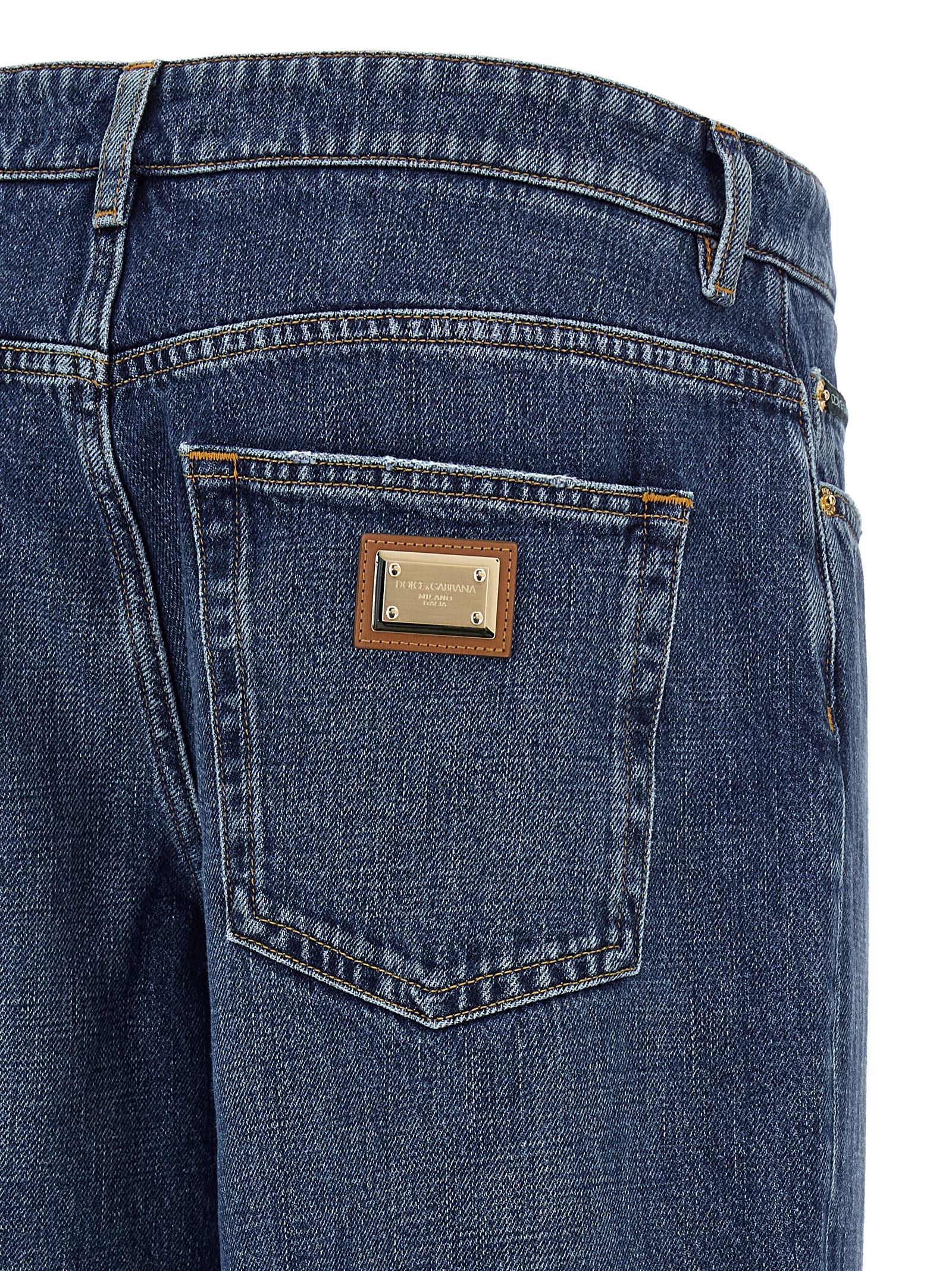 Blue Cotton Relaxed Fit Jeans