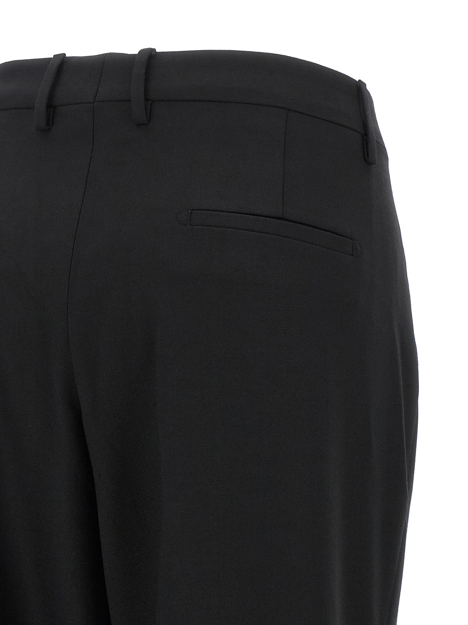 Tagliatore Black Polyester Dress Pants