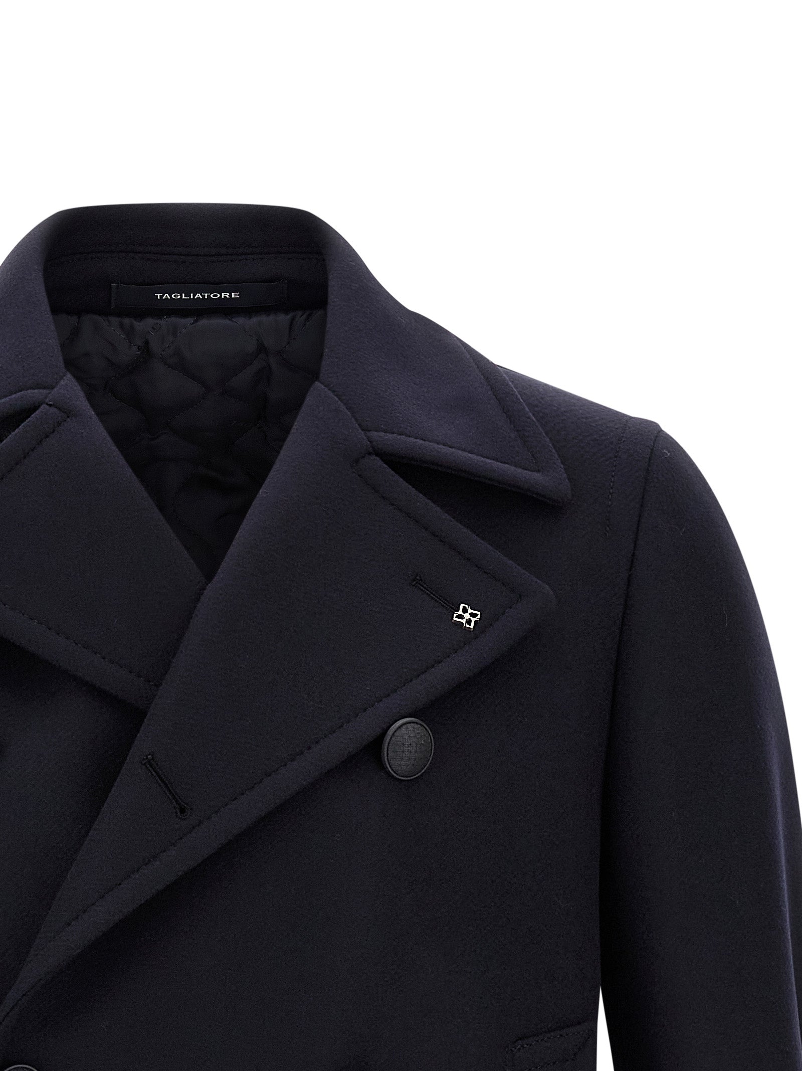 Tagliatore Blue Wool Coat