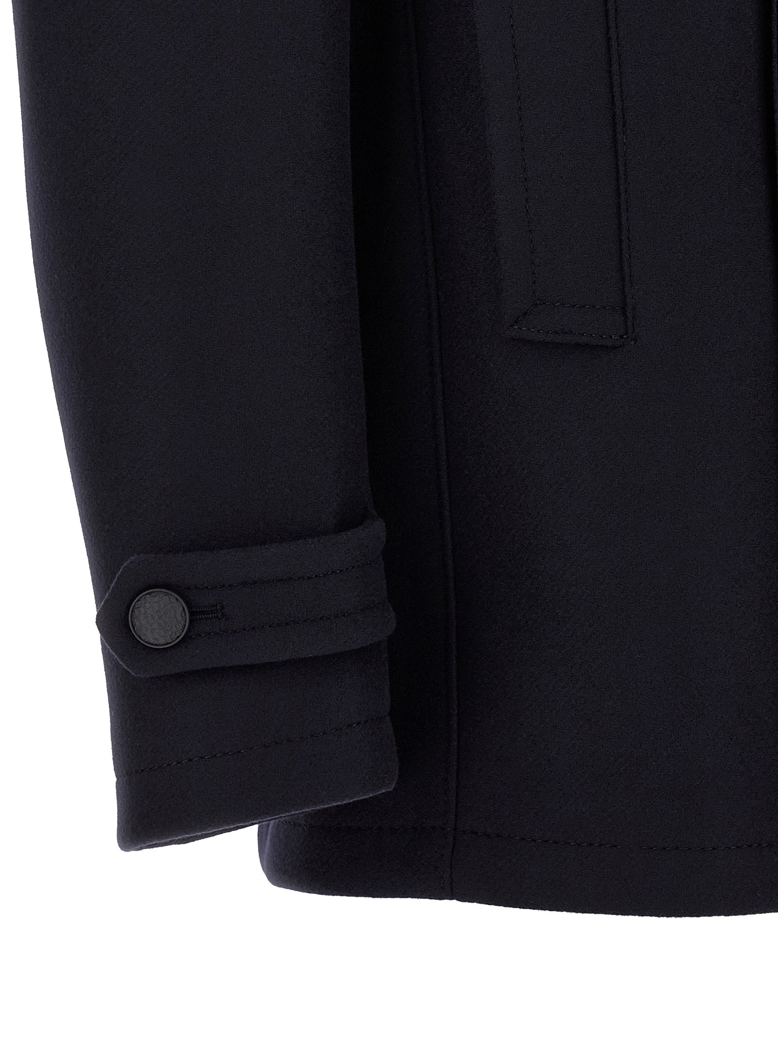 Tagliatore Blue Wool Coat