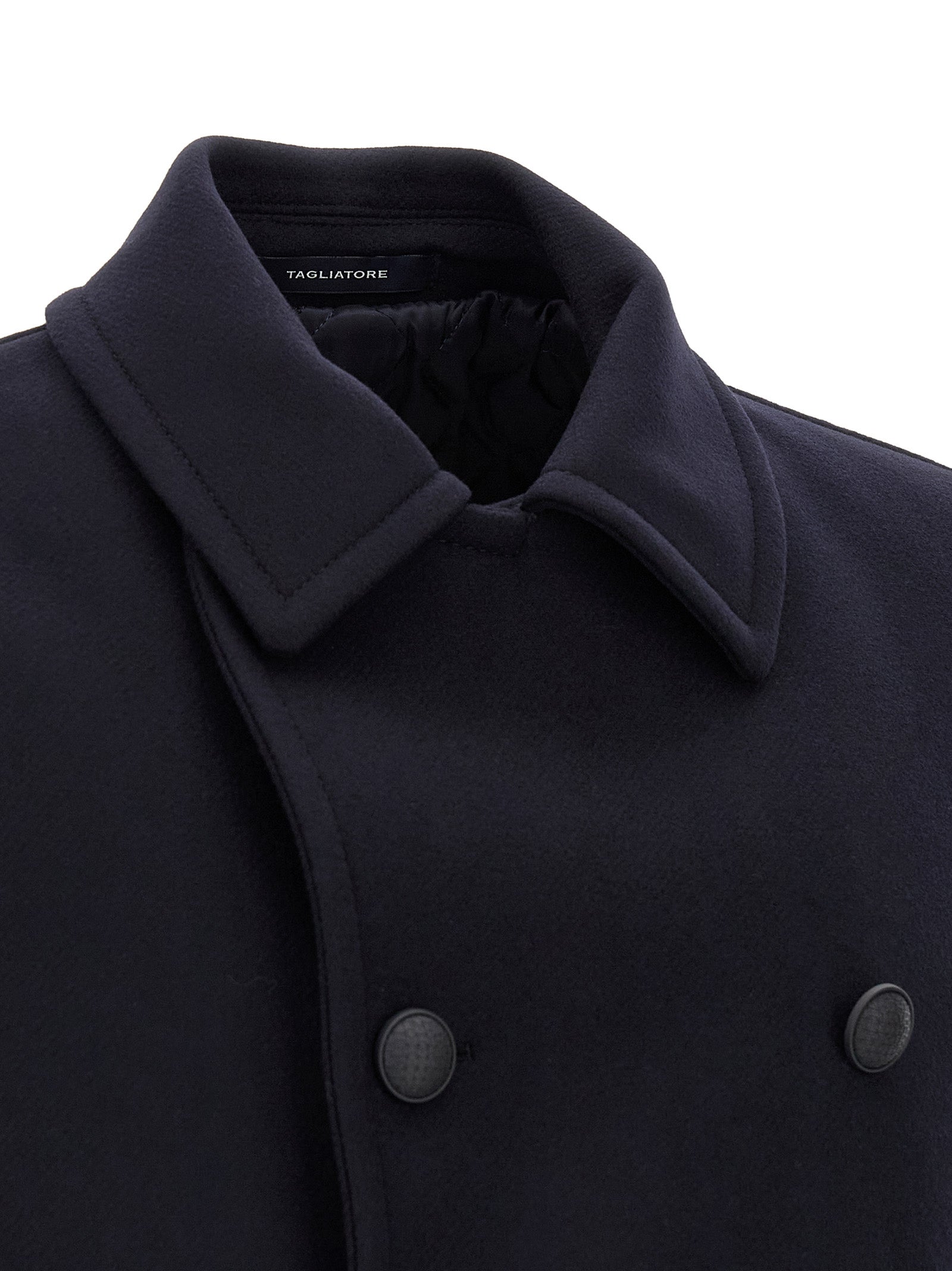 Tagliatore Blue Wool Coat