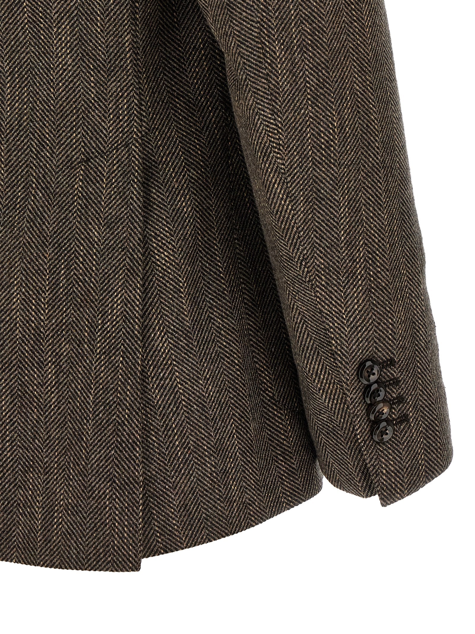 Tagliatore Brown Virgin Wool Blazer