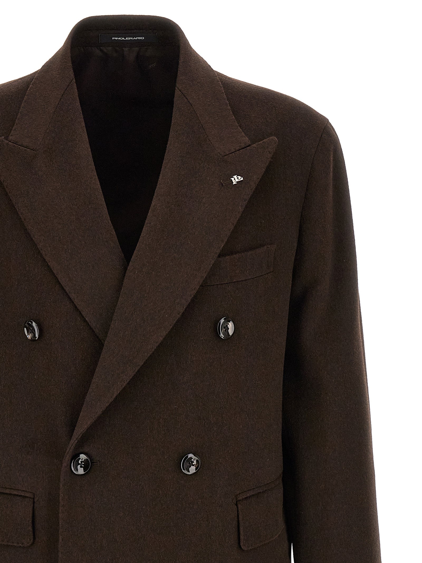 Tagliatore Brown Virgin Wool Coat