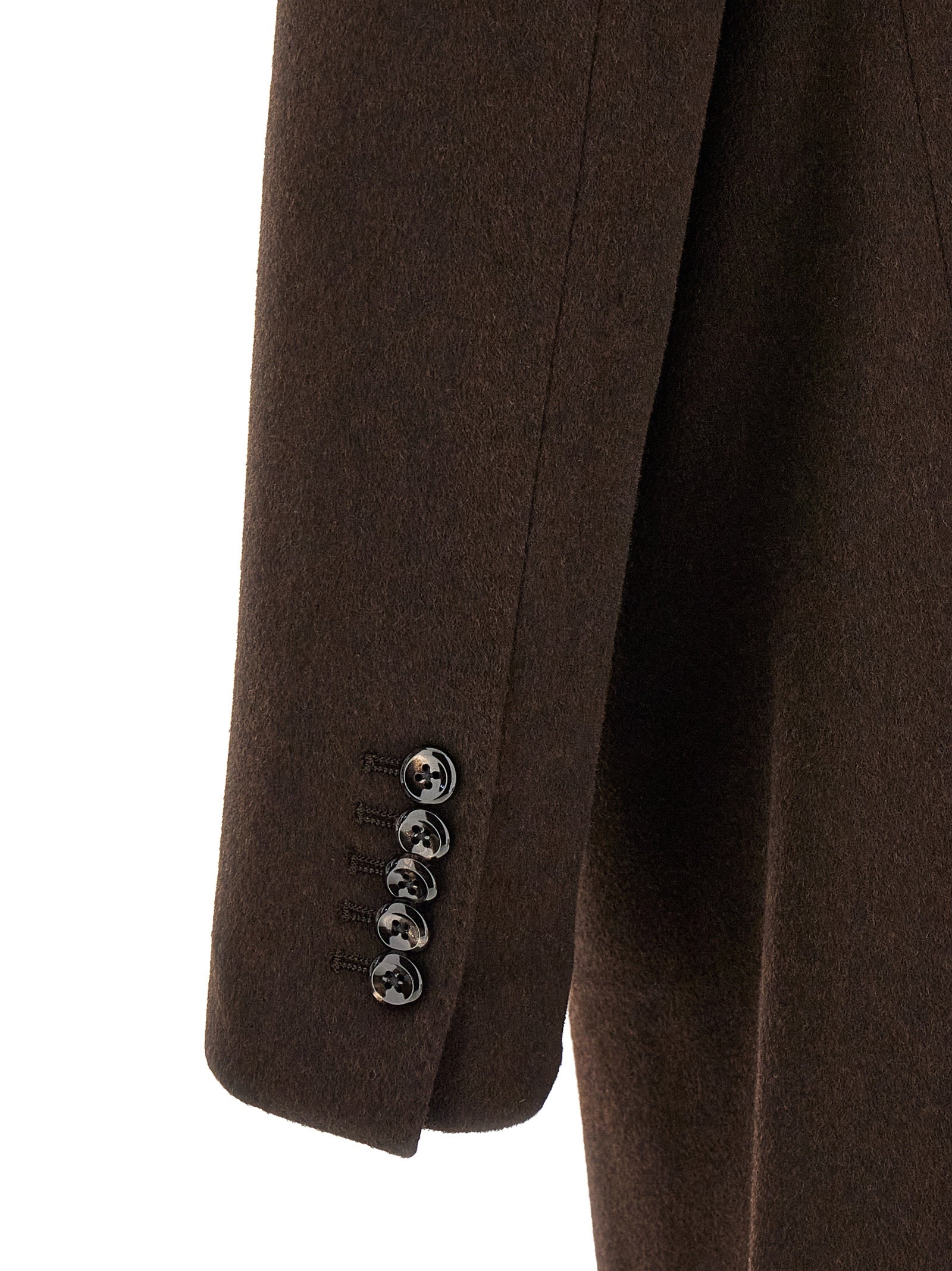 Tagliatore Brown Virgin Wool Coat