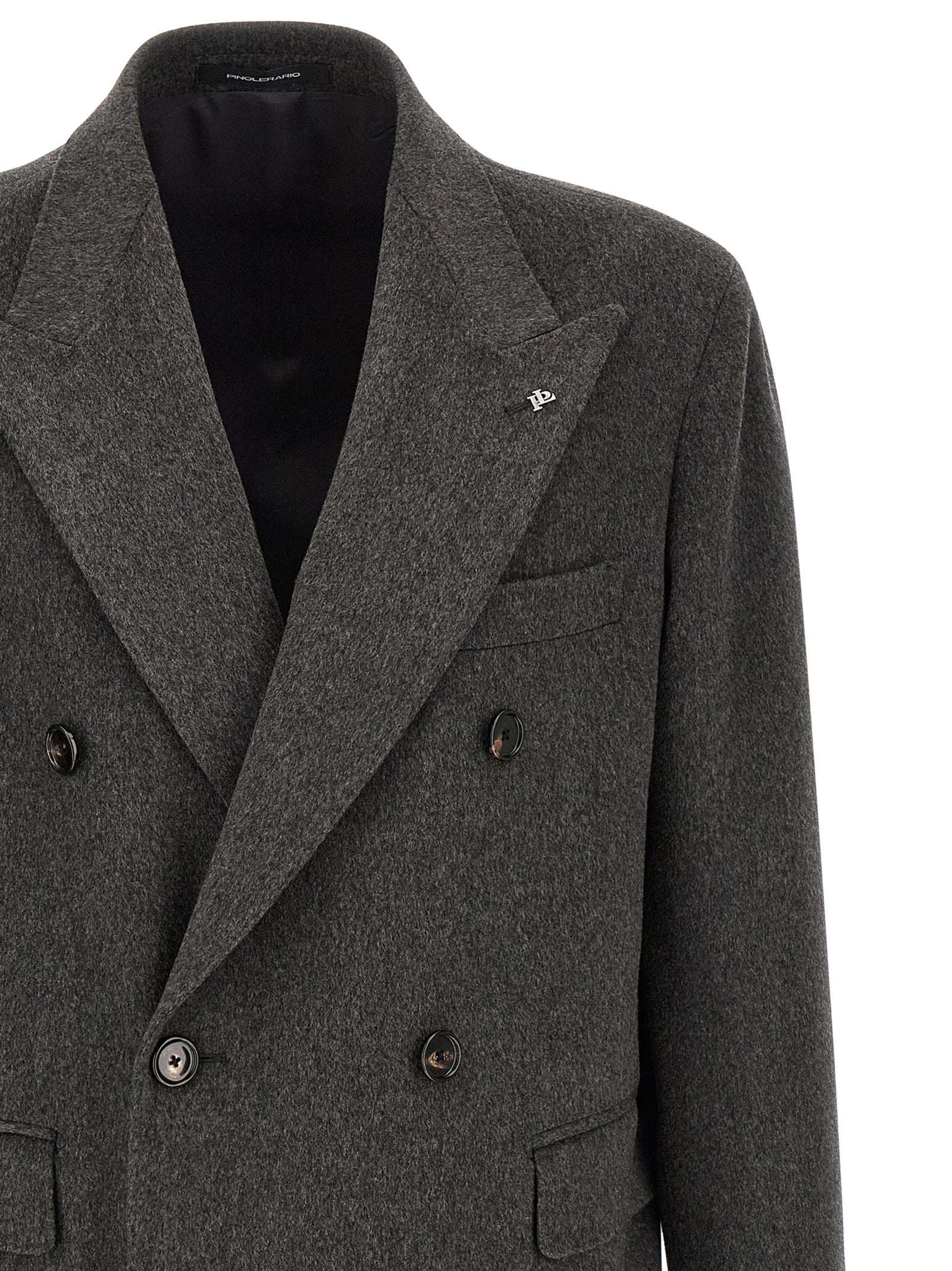 Tagliatore Gray Virgin Wool Coat