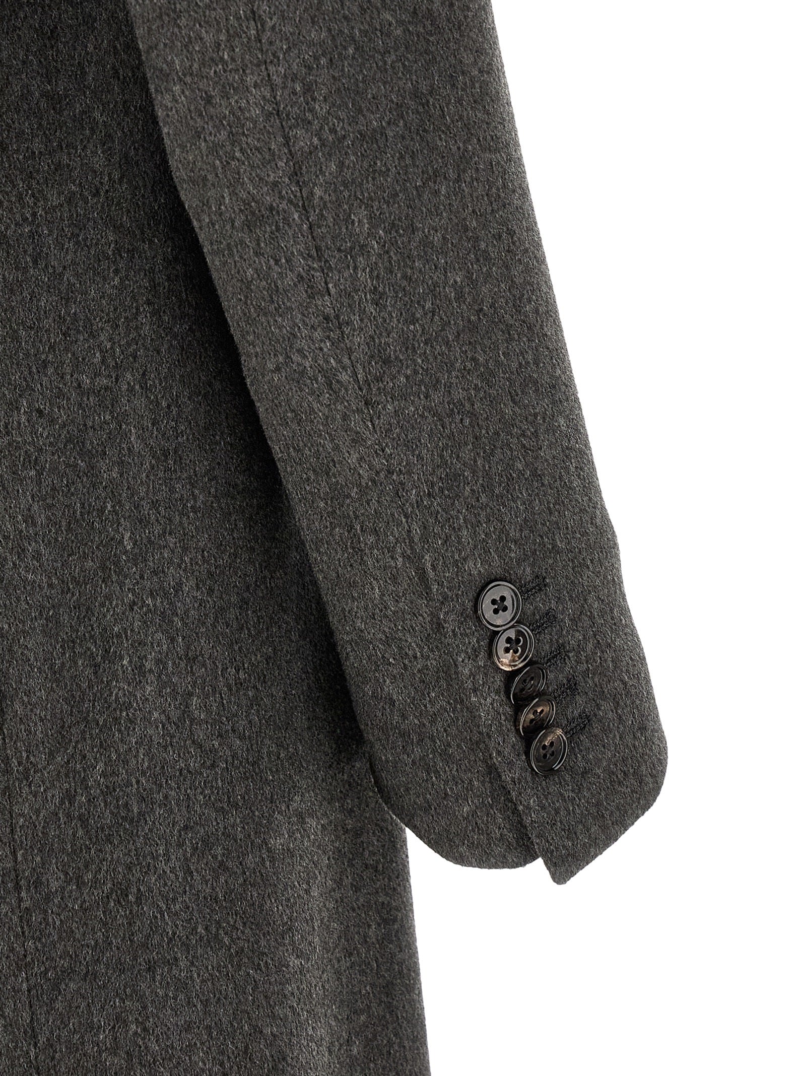 Tagliatore Gray Virgin Wool Coat