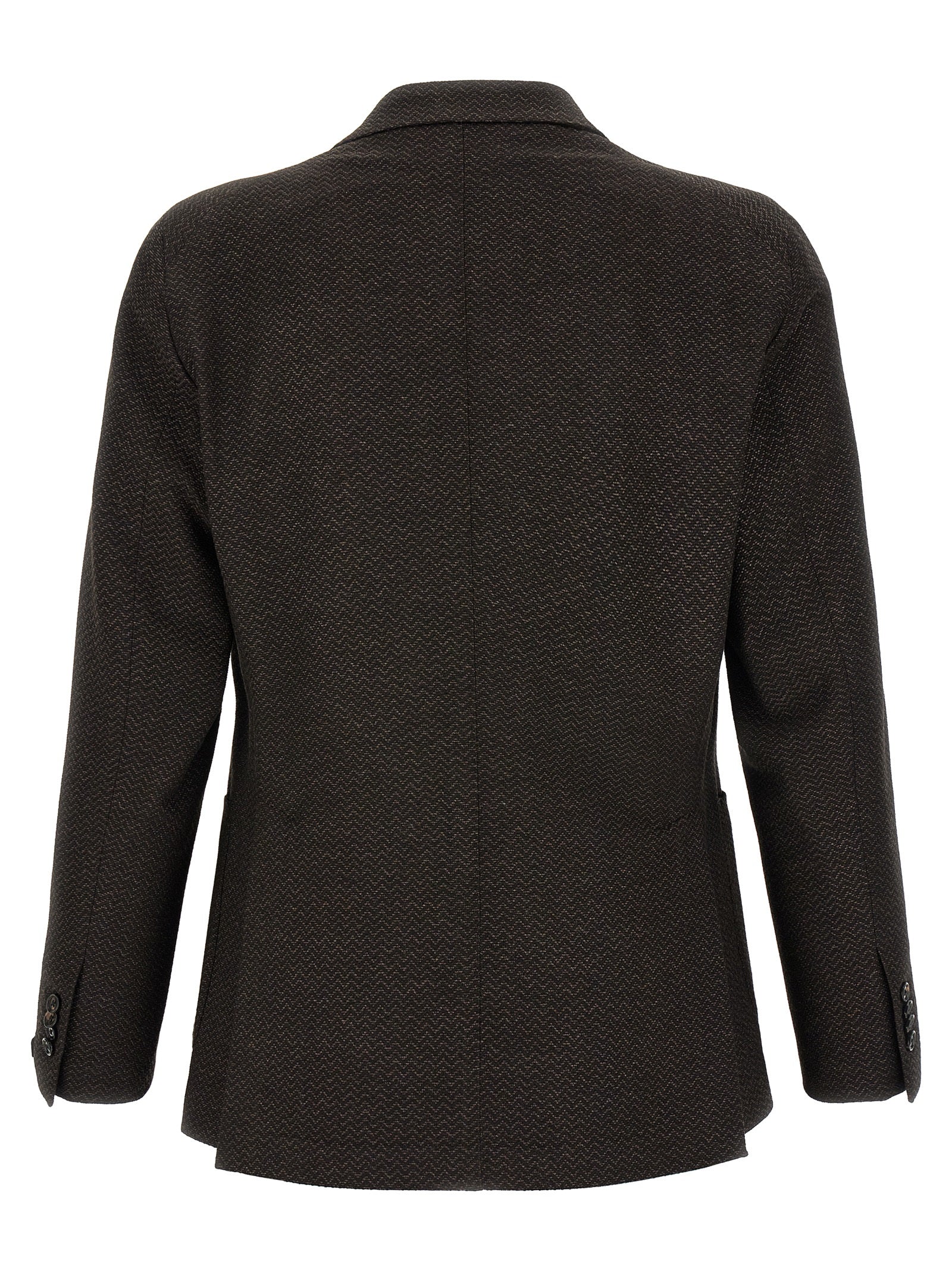 Tagliatore Brown Virgin Wool Blazer