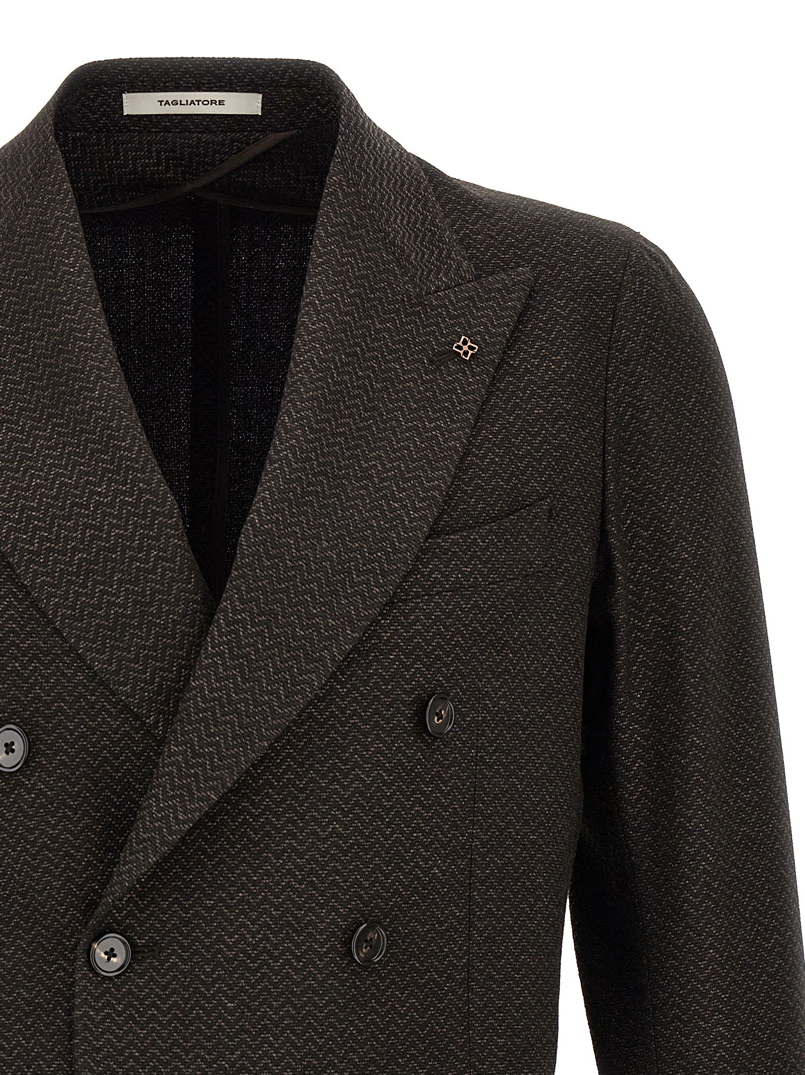 Tagliatore Brown Virgin Wool Blazer