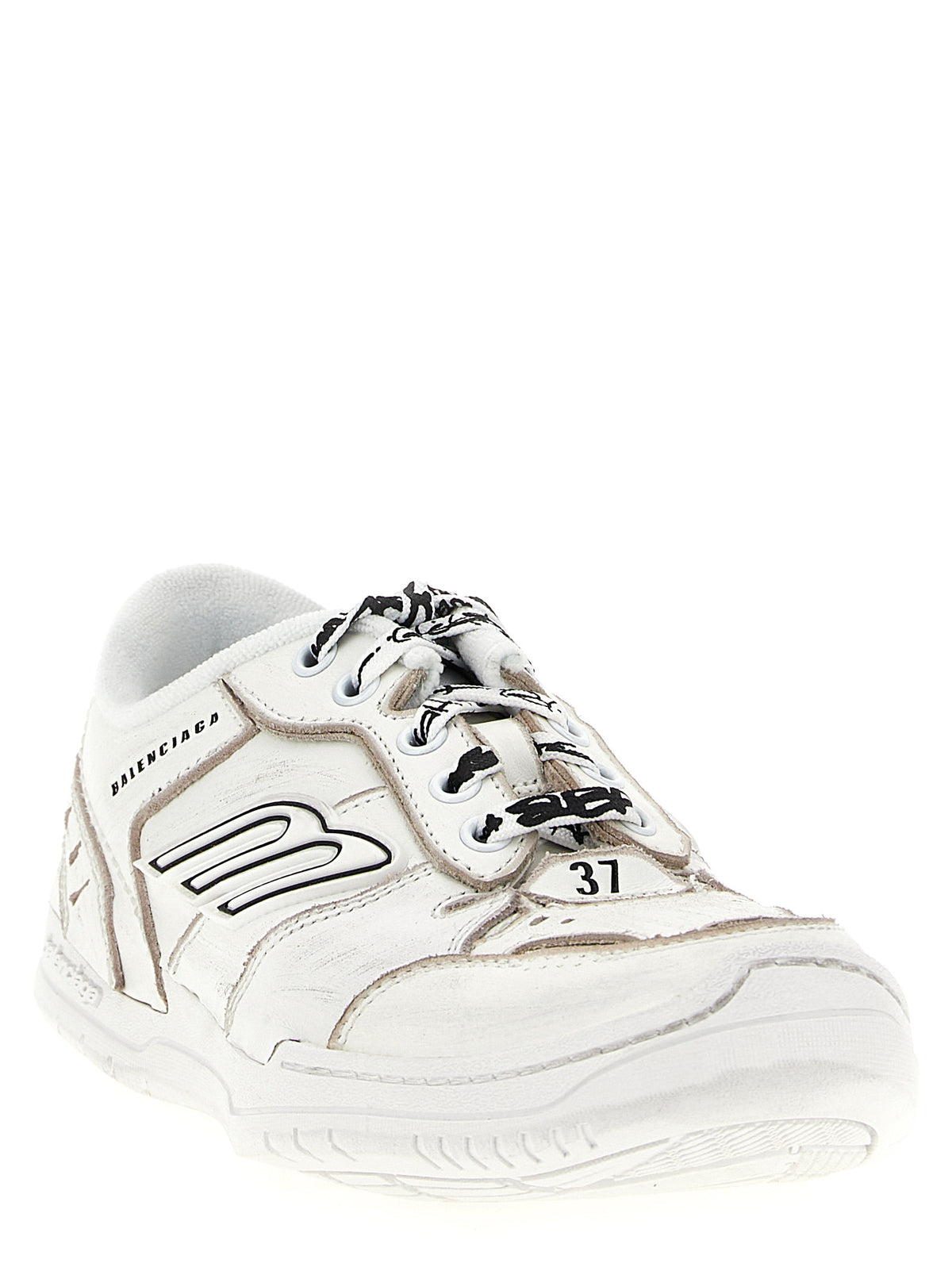 Balenciaga White Calfskin Athletic Sneakers
