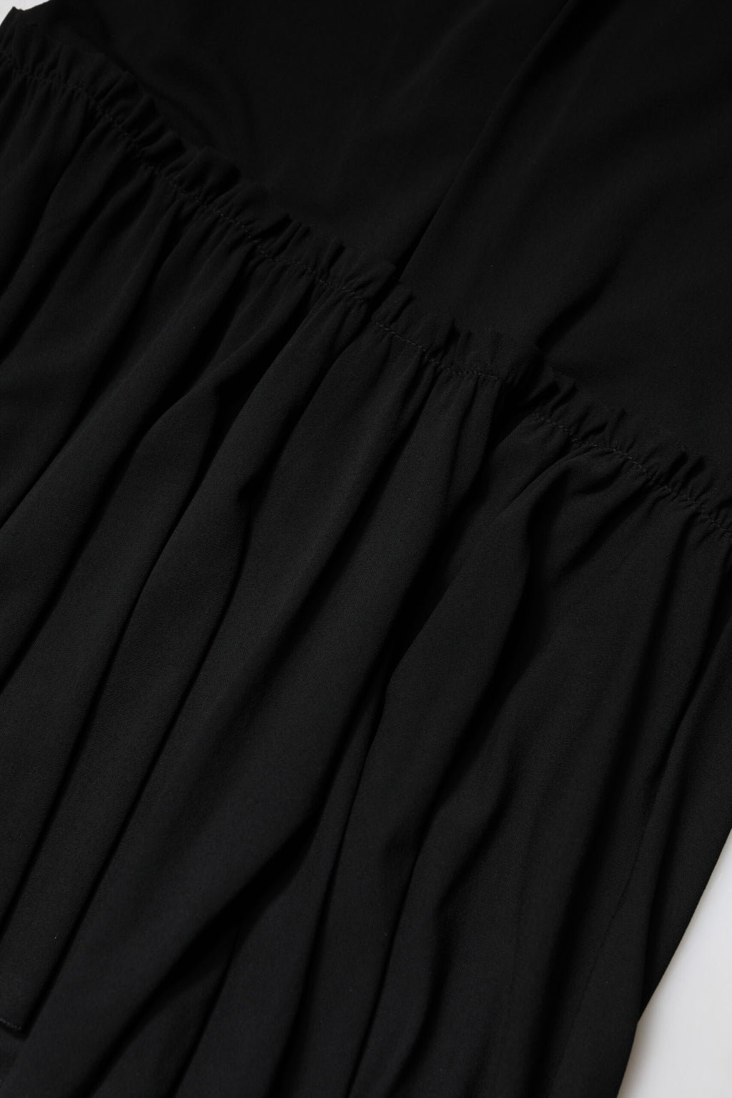 Black Mermaid Cut High Waist Midi Skirt