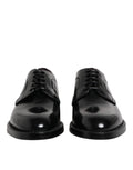 Black Leather Lace Up Derby Dress Formal Shoes
