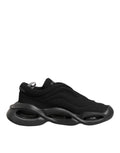 Dolce & Gabbana Black Lace Up Wave Low Top Men Sneaker Shoes